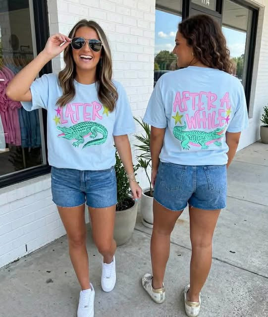Later Gator Comfort Colors Shirt | Retro Alligator Graphic Tee | Southern Cute Funny Shirt | After A While Crocodile Tee