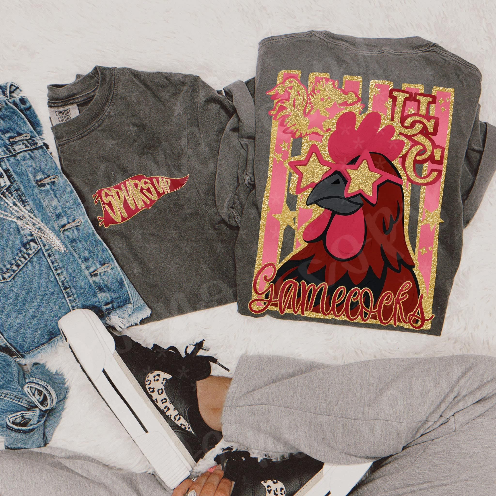 Coquette College Game Day Shirt | Tennessee Vols, LSU, Alabama, Florida, Georgia, Arkansas | Cute Girly Football Tee | Comfort Colors Shirt