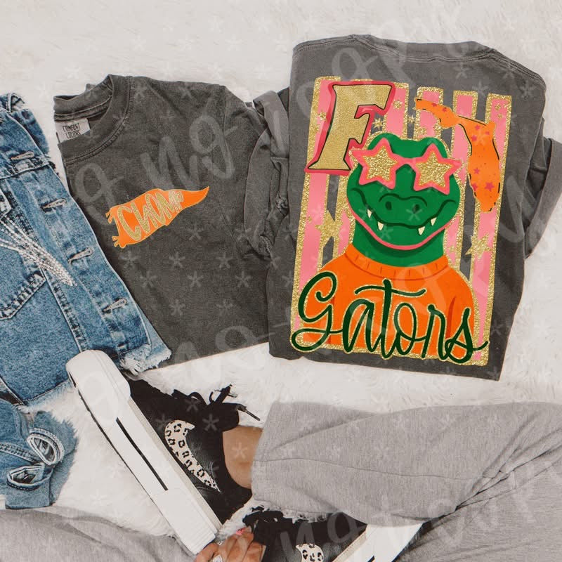 Coquette College Game Day Shirt | Tennessee Vols, LSU, Alabama, Florida, Georgia, Arkansas | Cute Girly Football Tee | Comfort Colors Shirt